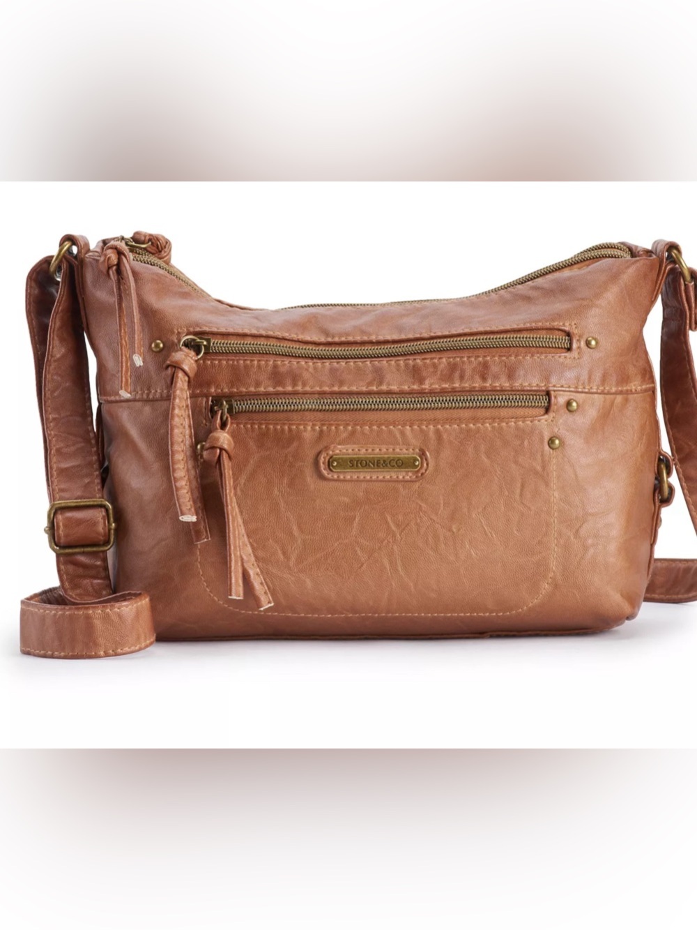 Stone & Company Smokey Mountain Side Ring Hobo Bag brown women